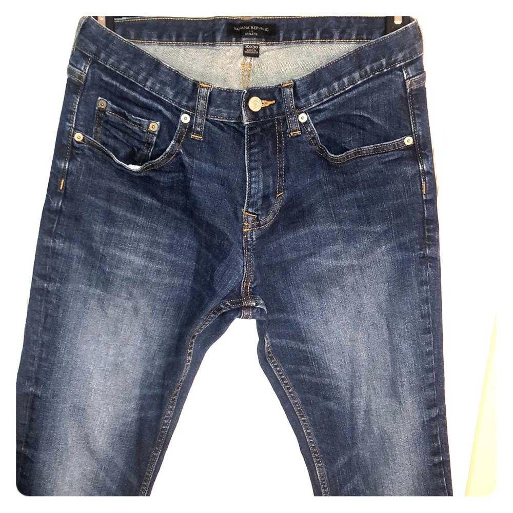 Banana Republic athletic fit dark mens 30x30 jeans